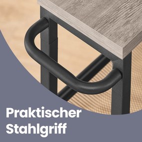 Carrinho com 4 prateleiras de cozinha estreito com rodas 13 x 45,4 x 77 cm Greige mesclado + Preto