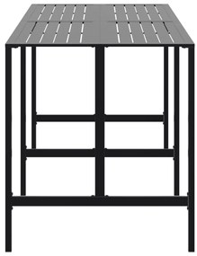 Mesa de bar 200x100x110 cm aço revestido a pó preto