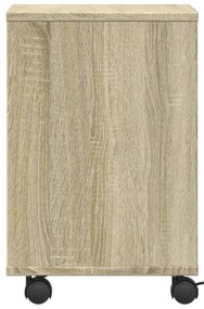 Suporte para impressora com rodas 41x32x48 cm carvalho sonoma
