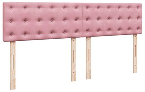 Estrutura de cama otomana com colchão 180x200 cm veludo rosa
