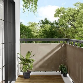 vidaXL Tela varanda 90x1000 cm 100% poliéster oxford cinza-acastanhado