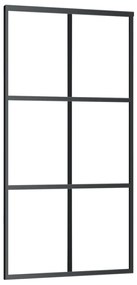 Porta deslizante c/ conj ferragens 102x205cm vidro ESG/alumínio