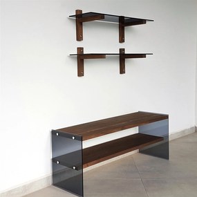 Móvel TV TV102 – Nogueira – 120 x 45 x 35 cm