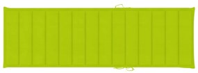 Espreguiçadeira com almofadão verde brilhante pinho impregnado