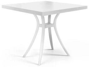 Pack de 6 mesas classic 60x60, Tampo Melamina 38mm - Estrutura Branca
