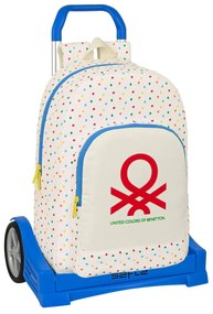 Mochila Escolar com Rodas Benetton Topitos (30 X 46 X 14 cm)