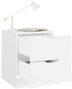 Mesa de cabeceira 40x40x50 cm contraplacado branco