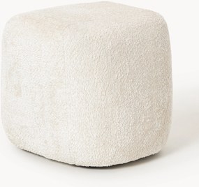 Pufe alto em teddy-bouclé Wolke