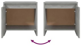 Mesa de cabeceira 45x34x44,5cm derivados madeira cinza cimento