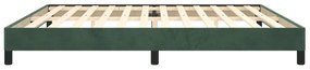 Estrutura de cama sem colchão 200x200 cm veludo verde-escuro