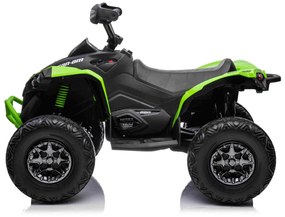 Moto 4 elétrica Crianças 24V 2x200W Maverick ATV, Rodas de EVA, Assento de couro Verde