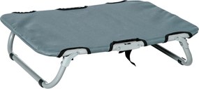 PawHut Cama Elevada Dobrável para Cães, Cama para Cães Pequenos, Revestimento Refrescante com Estrutura de Aço, Cama para Exterior/Camping, 59 x 46 x 15 cm, Cinza | Aosom Portugal