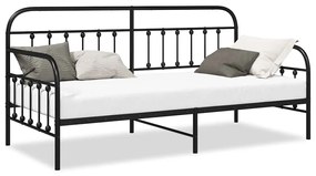 Estrutura de Daybed Preto 90x200 cm Aço