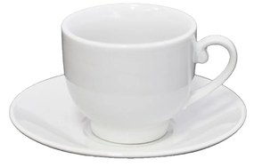 Chávena Café com Pires Branco 80ml 11cm Pack 6