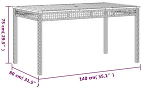 4 pcs conjunto de jardim p/ jardim c/ almofadões vime PE preto