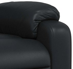 Poltrona de massagens reclinável couro artificial preto