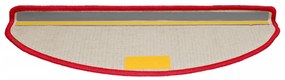 Tapetes de escadas 10 pcs 65x21x4 cm vermelho