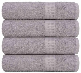 Toalhas de mãos 4 pcs 50x100 cm 360 gsm 100% algodão cinzento