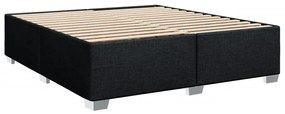 Estrutura de cama sem colchão 180x200 cm tecido preto