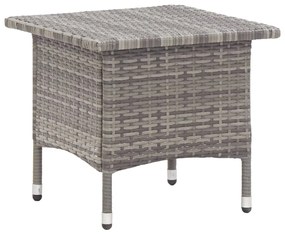 vidaXL Mesa de centro 50x50x47 cm vime PE cinzento