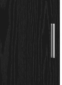Buffet Alta Carvalho Preto 40x42.5x185 cm Madeira de Engenharia