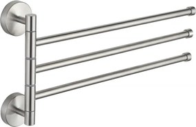 Mexen toalheiro giratório triplo, cromado - 7039243-00