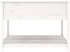 Vaso/floreira + prateleira 111,5x111,5x81cm pinho maciço branco