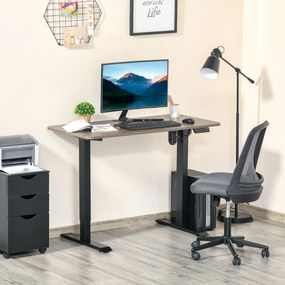 Vinsetto Secretária elétrica de pé Mesa ajustável em altura para escritório com 4 teclas de memória automática inteligente 120x60x72-116 cm moldura preto