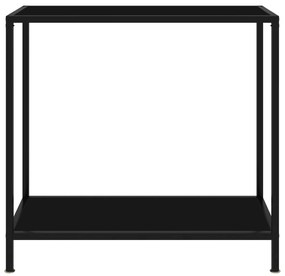 Mesa consola 80x35x75 cm vidro temperado preto