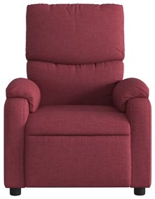 Poltrona de massagens reclinável tecido vermelho tinto