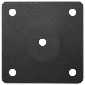 Base de guarda-sol para poste de Ø38/48 mm aço preto fosco
