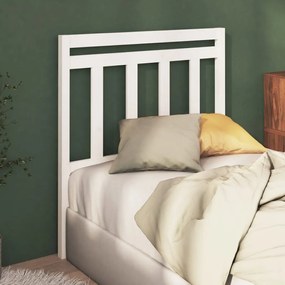 Cabeceira de cama 96x4x100 cm pinho maciço branco