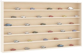 vidaXL Vitrine de colecionador de madeira com 6 prateleiras