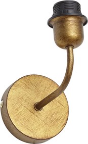 Candeeiro de parede vintage dourado sem abajur - Matt