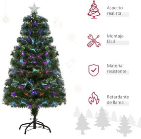 Árvore de Natal com 130 Luzes LED e Estrela - 120 cm