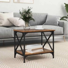 vidaXL Mesa Lateral Castanho Madeira processada