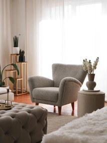 Cadeira Wing Teddy – Cinza – 85x82x85 cm