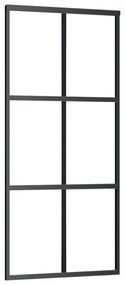 Porta deslizante c/ conj. ferragens 90x205cm vidro ESG preto