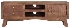 Móvel de TV 110x30x40 cm madeira de mangueira áspera