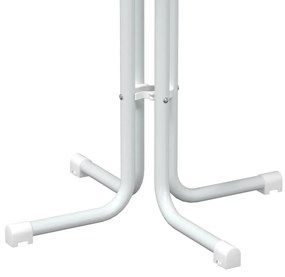 Mesa de jantar Ø60x110 cm derivados de madeira e aço branco