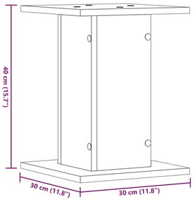 Suportes p/ plantas 2 pcs 30x30x40 cm derivados madeira branco