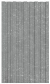 Painéis de telhado 12 pcs 80x45 cm aço galvanizado prateado