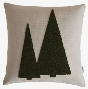 Almofada Quadrada 40x40 Cm Em Algodão Saurel Verde Azeitona Intenso - Sklum