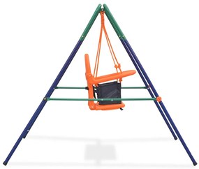 Conjunto de baloiços com arnês de segurança laranja