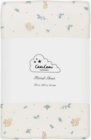 Lençol em algodão orgânico com elástico Blueberries