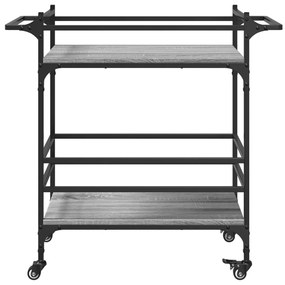 Carrinho de cozinha 82x40x78,5cm derivados madeira cinza sonoma