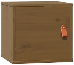 Armários de parede 2 pcs 31,5x30x30cm pinho maciço castanho-mel