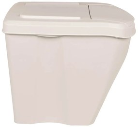 Caixotes do lixo empilháveis 3 pcs 75 L polipropileno branco