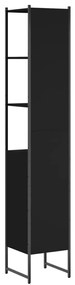Armário casa de banho 33x33x185,5 cm derivados de madeira preto