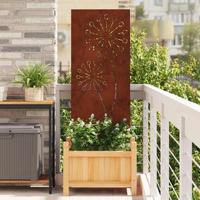 vidaXL Tela de Privacidade para Jardim Ferro Enferrujado 50 x 140 cm